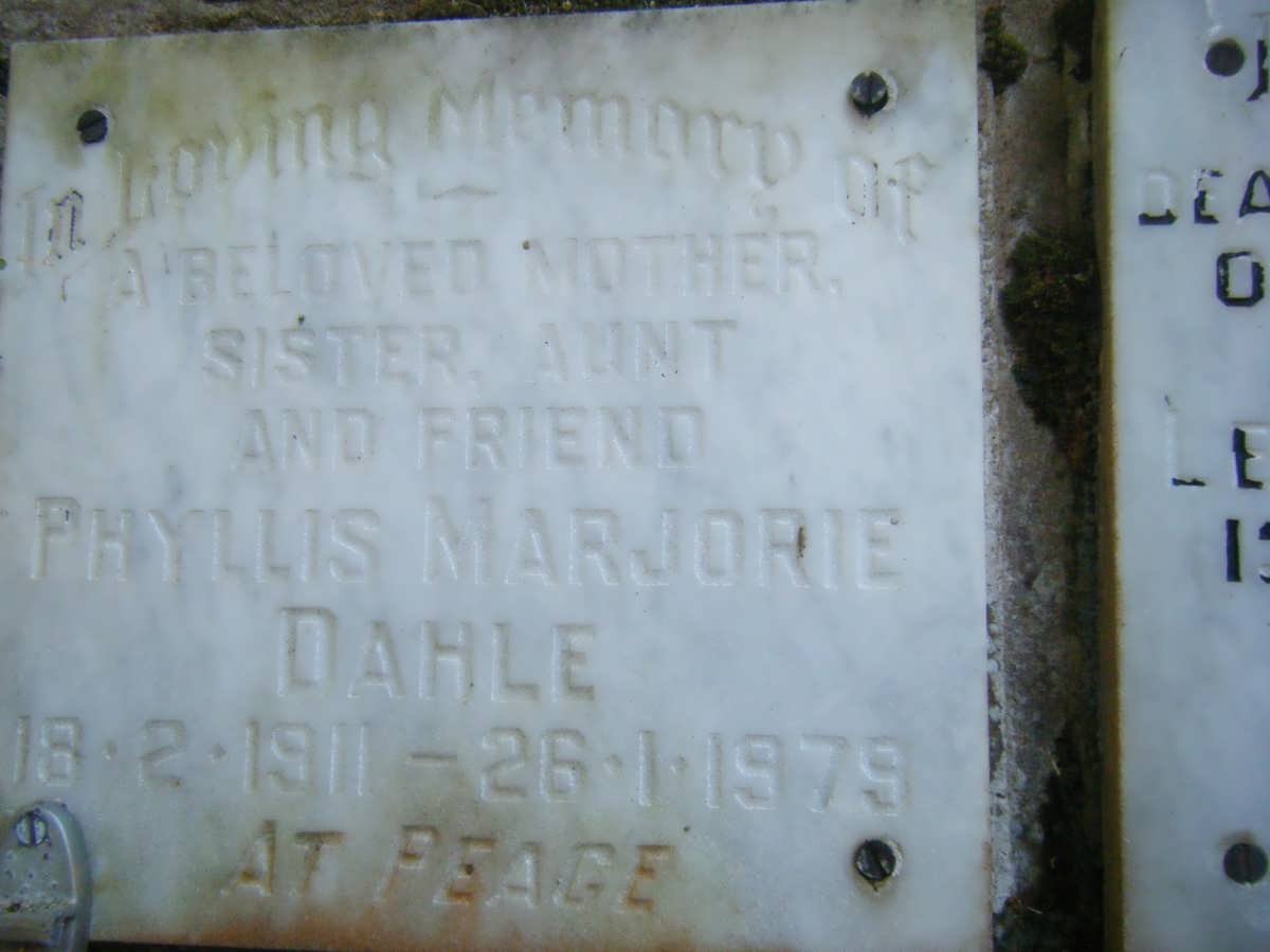 DAHLE Phyllis Marjorie 1911-1979