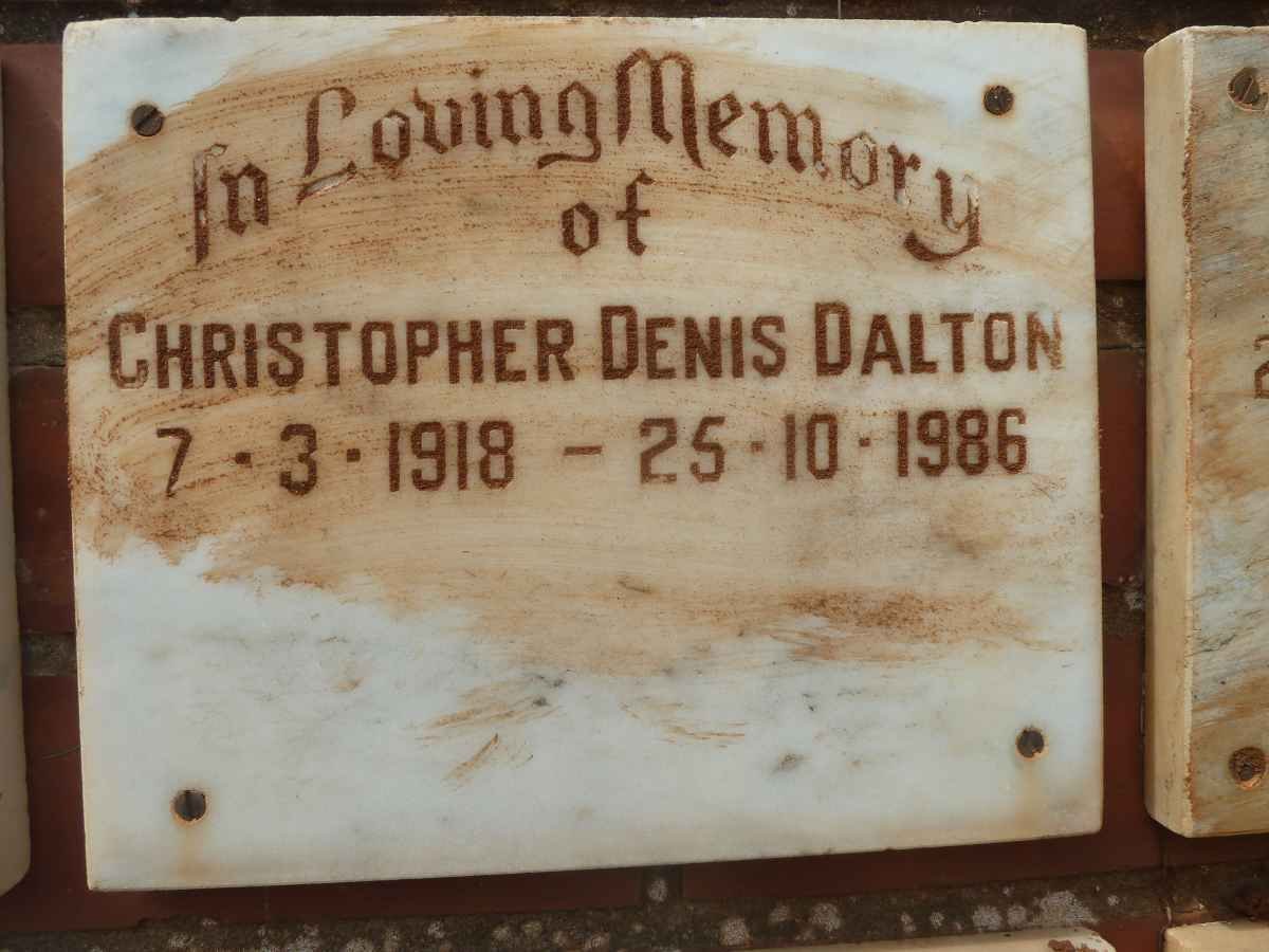 DALTON Christopher Denis 1918-1986