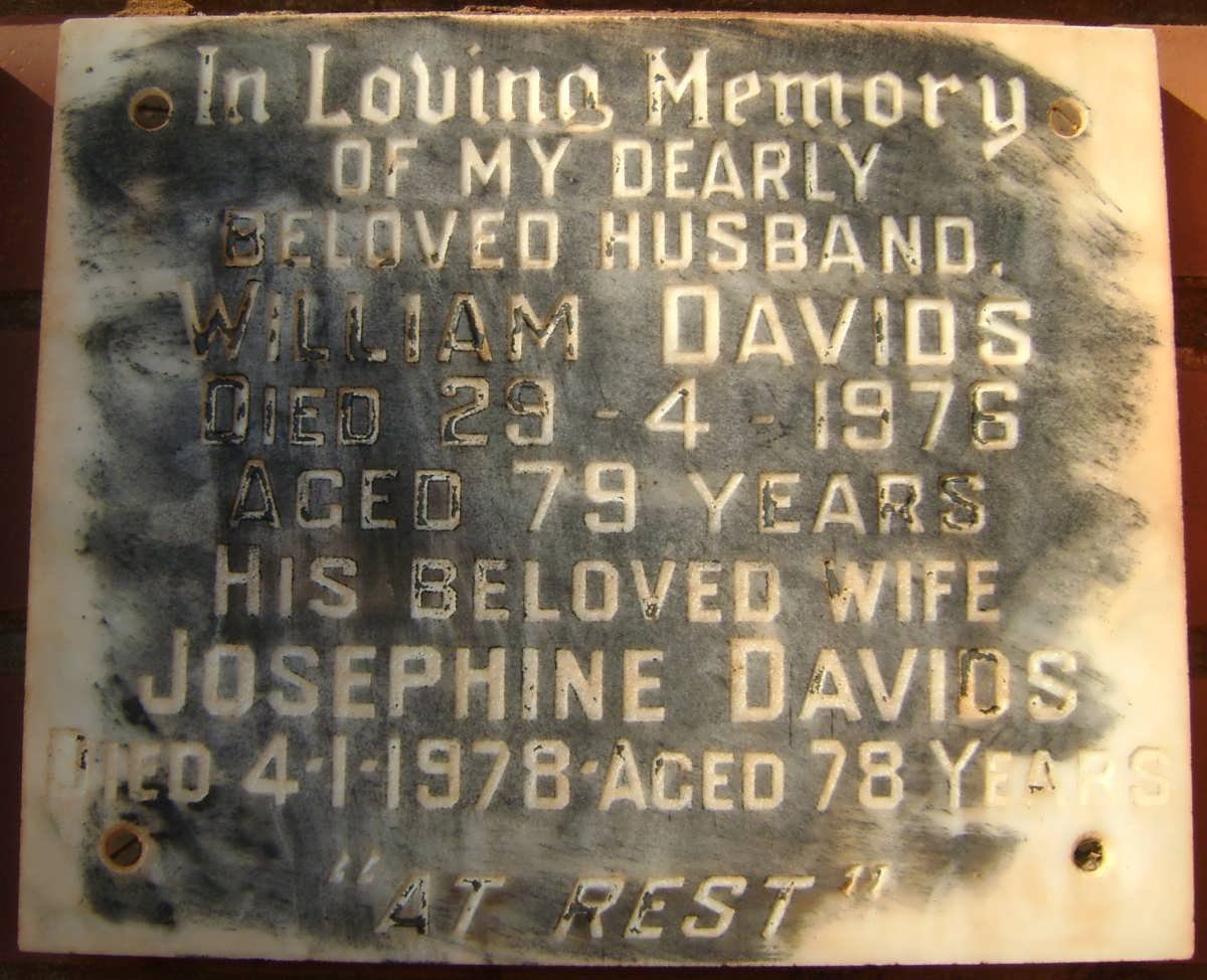 DAVIDS William -1976 &amp; Josephine -1978