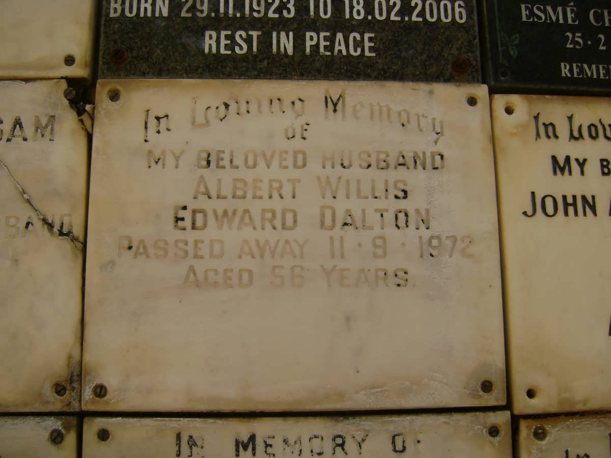 DALTON Albert Willis Edward -1972