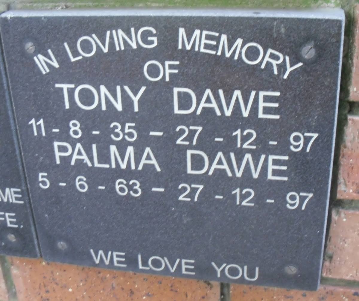 DAWE Tony 1935-1997 :: DAWE Palma 1963-1997