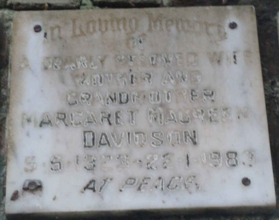 DAVIDSON Margaret Maureen 1923-1983
