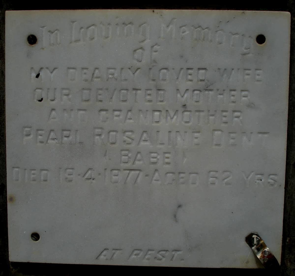 DENT Pearl Rosaline -1977