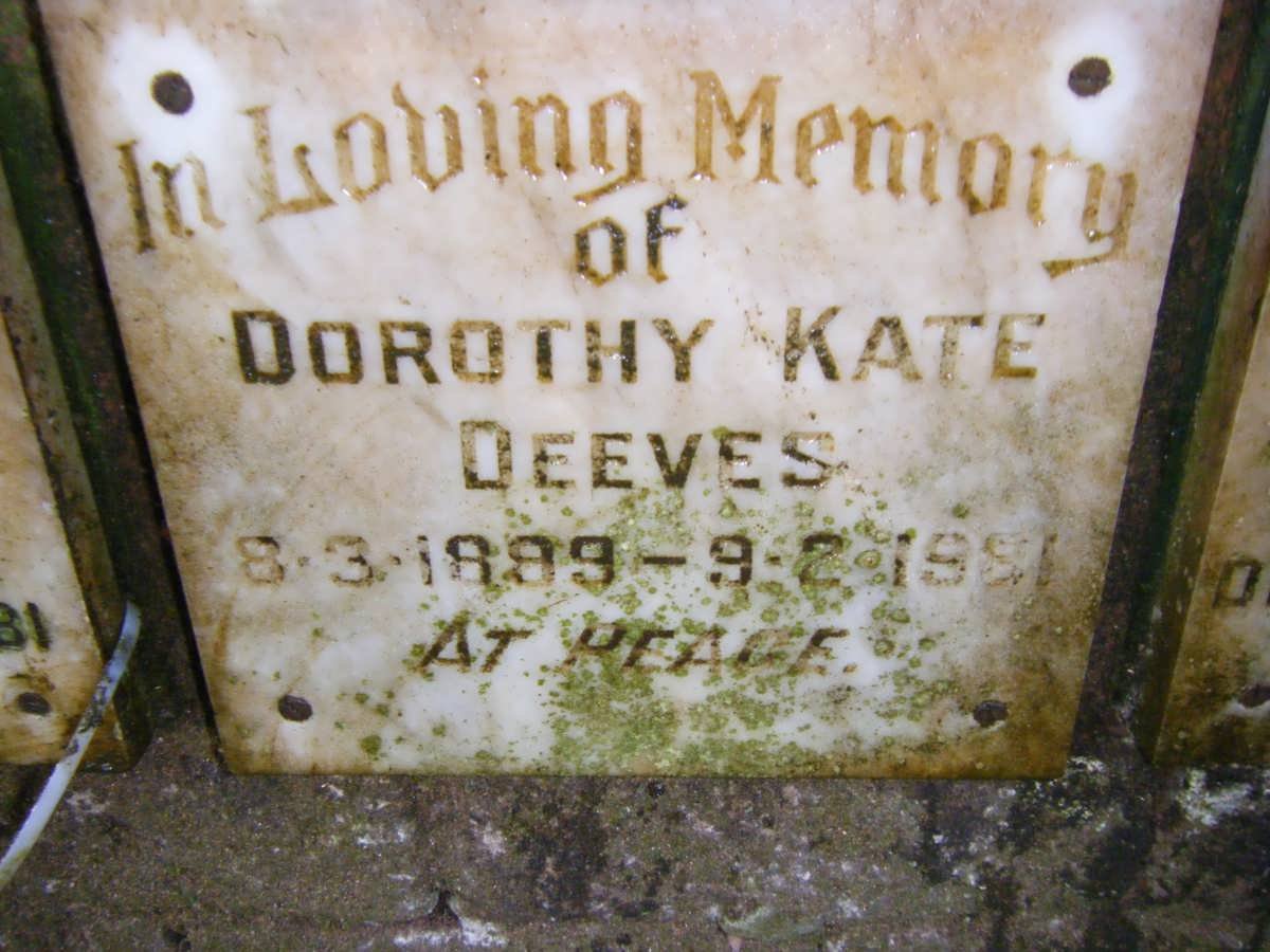 DEEVES Dorothy Kate 1899-1981