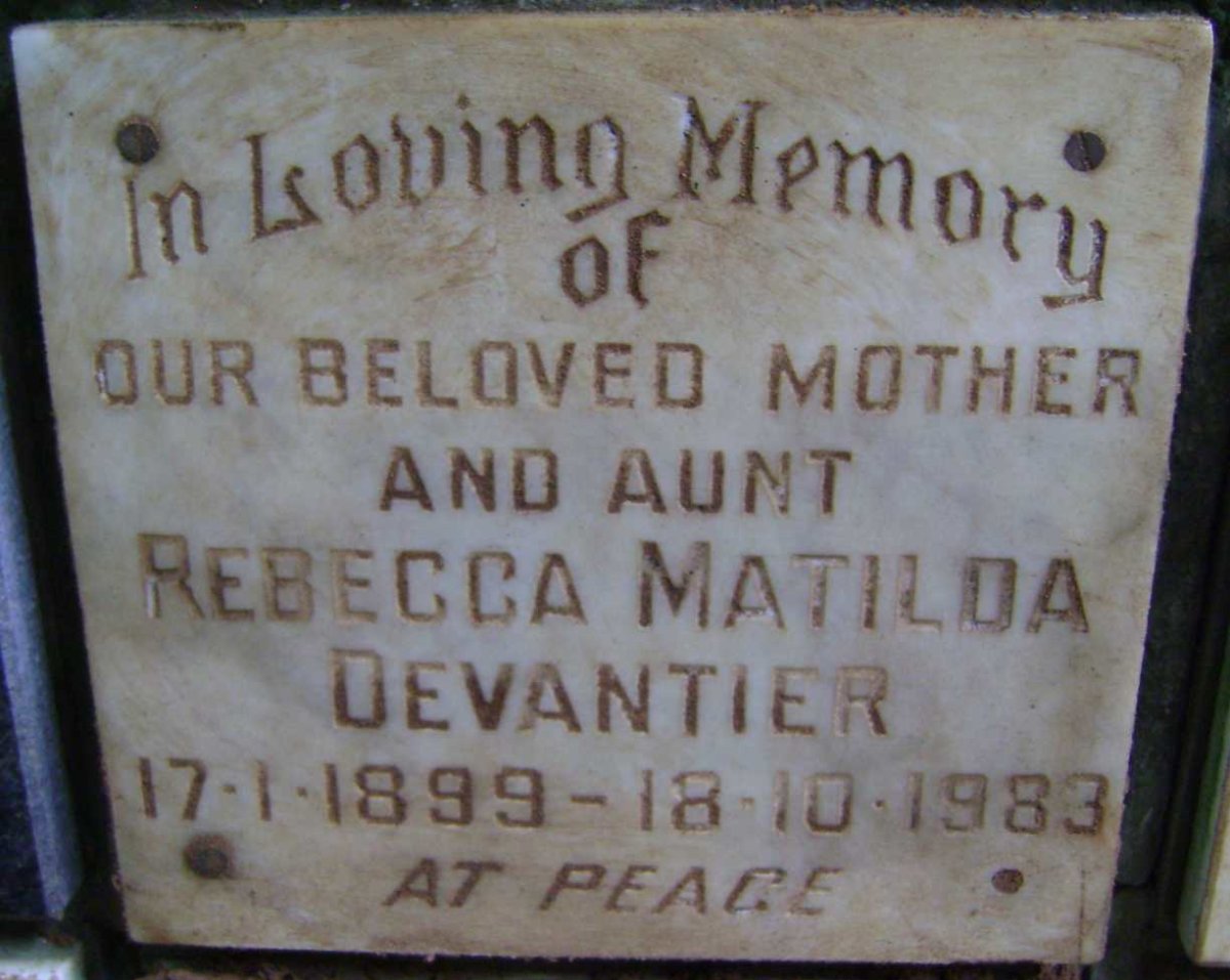 DEVANTIER Rebecca Matilda 1899-1983