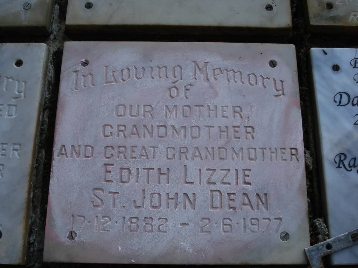 DEAN Edith Lizzie St. John 1882-1977