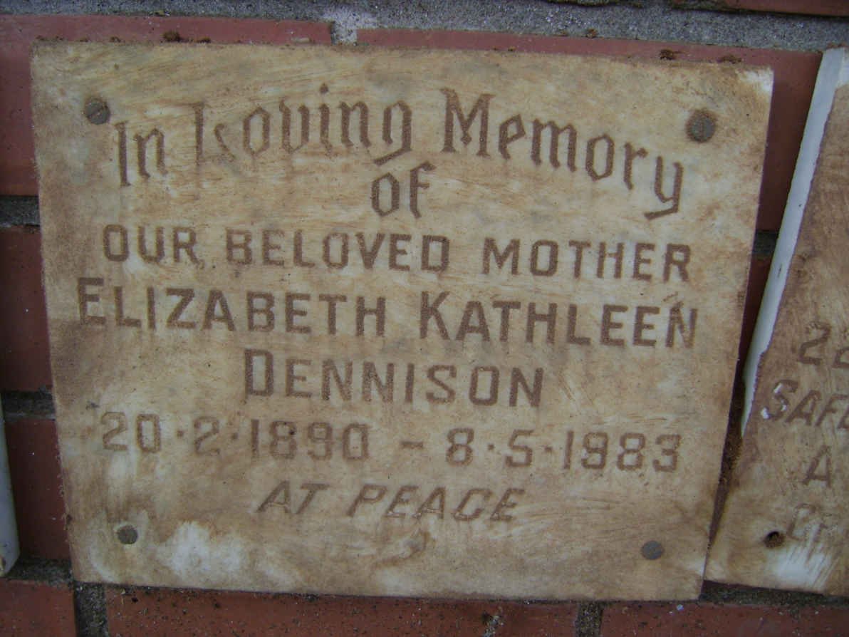 DENNISON Elizabeth Kathleen 1890-1983