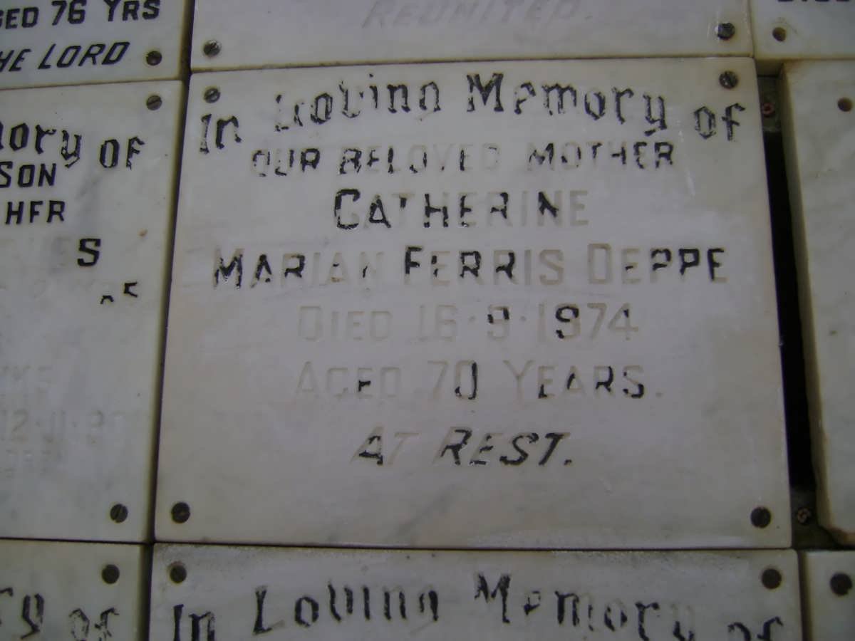 DEPPE Catherine Marian Ferris -1974