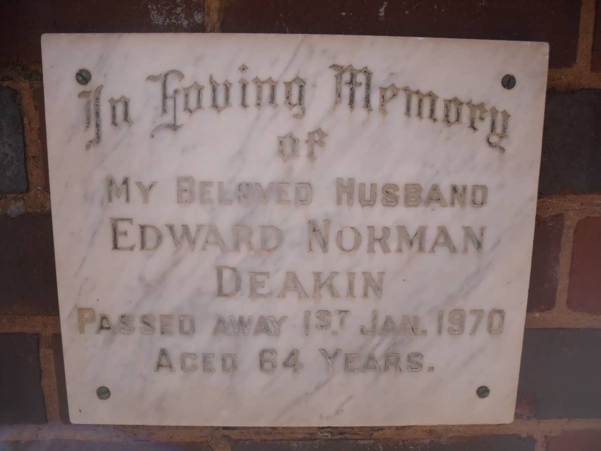 DEAKIN Edward Norman -1970