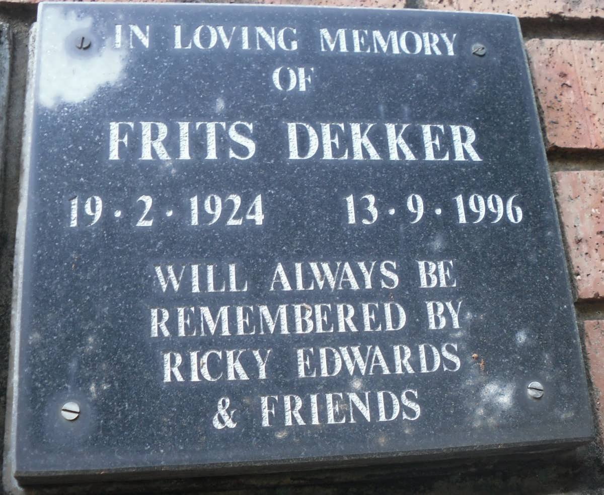 DEKKER Frits 1924-1996