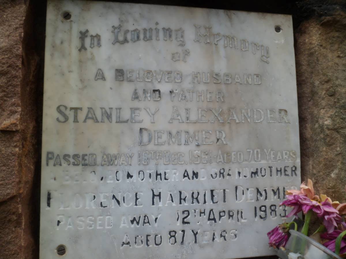 DEMMER Stanley Alexander -1961 &amp; Florence Harriet -1983