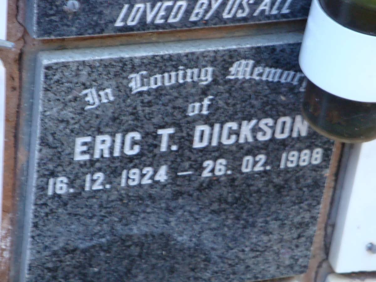 DICKSON Eric T. 1924-1988