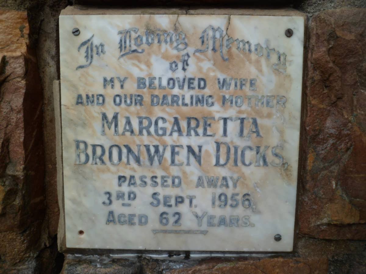 DICKS Margaretta Bronwen -1956