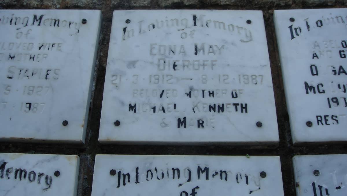 DIEROFF Edna May 1912-1987