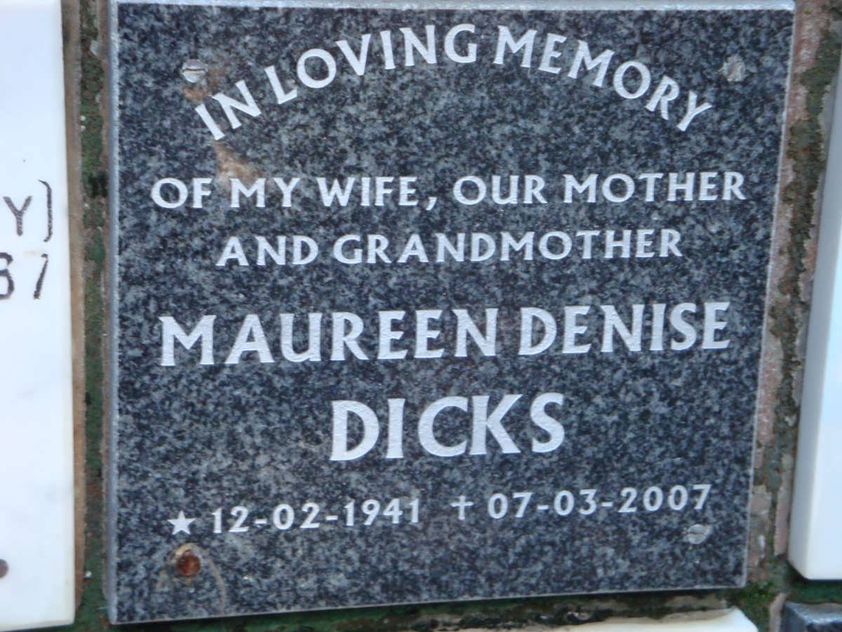 DICKS Maureen Denise 1941-2007