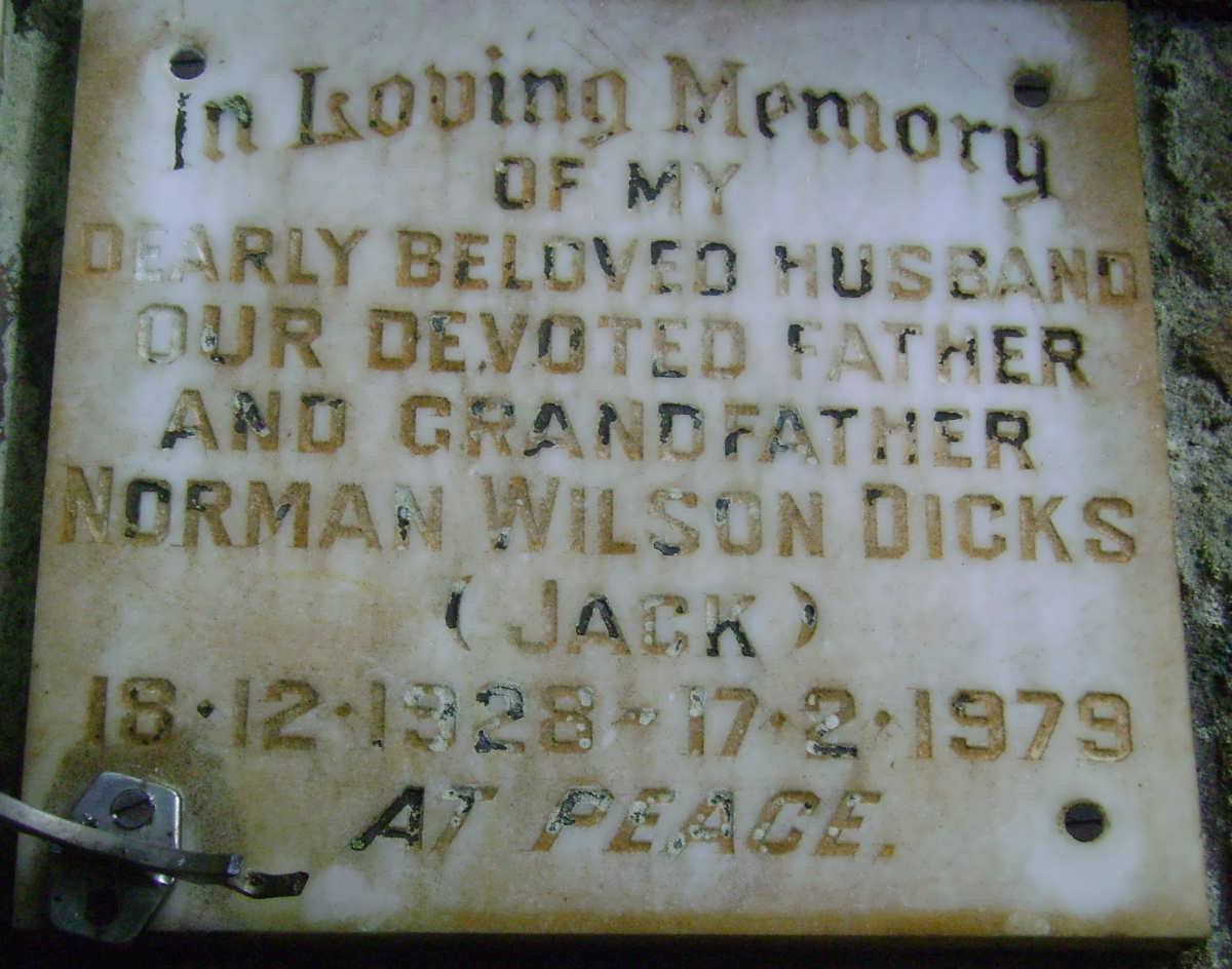 DICKS Norman Wilson 1928-1979