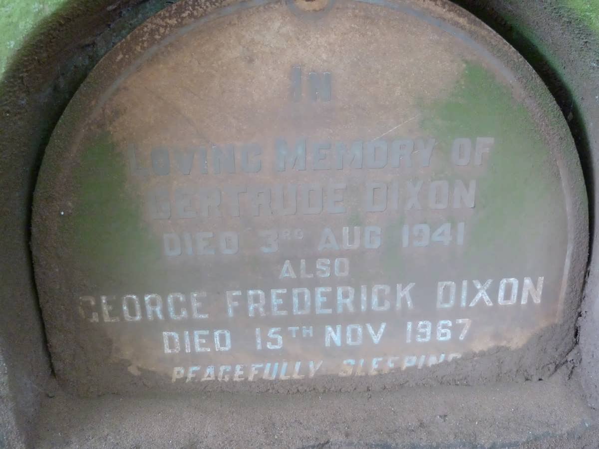 DIXON George Frederick -1967 &amp; Gertrude -1941