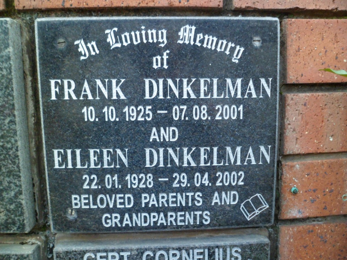 DINKELMAN Frank 1925-2001 &amp; Eileen 1928-2002