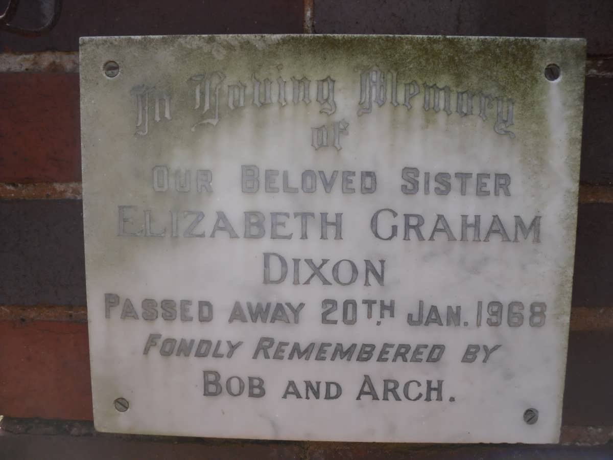 DIXON Elizabeth Graham -1968