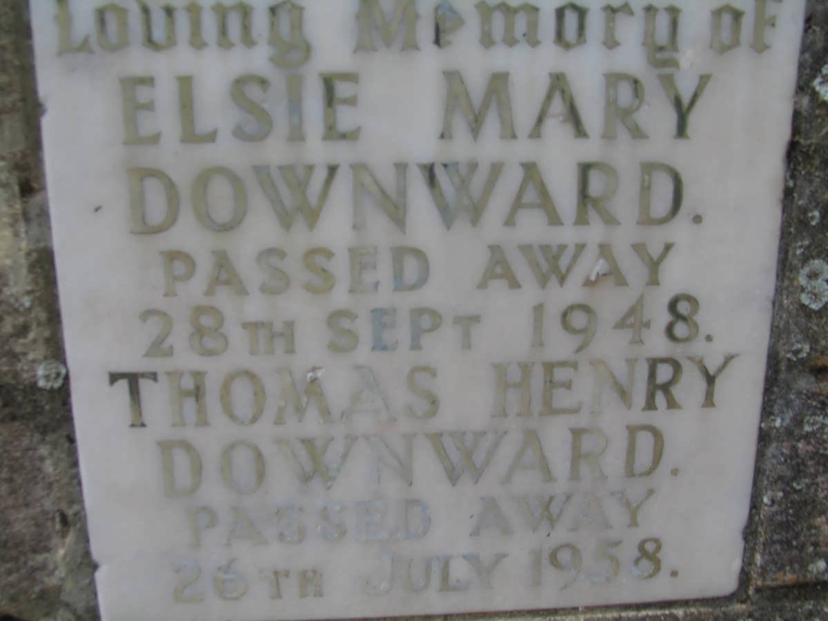 DOWNWARD Thomas Henry 1958 &amp; Elsie Mary 1948