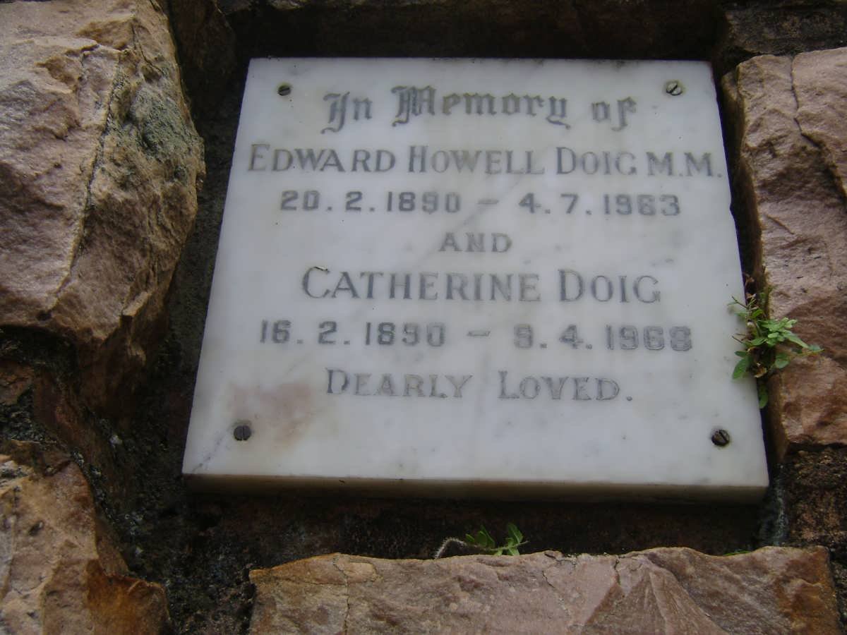 DOIG Edward Howell 1890-1963 &amp; Catherine 1890-1968
