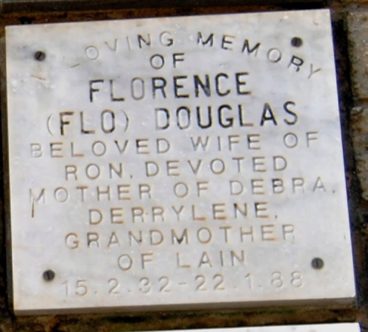 DOUGLAS Florence 1932-1988