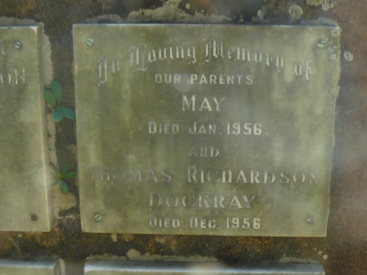 DOCKRAY Thomas Richardson -1956 &amp; May -1956