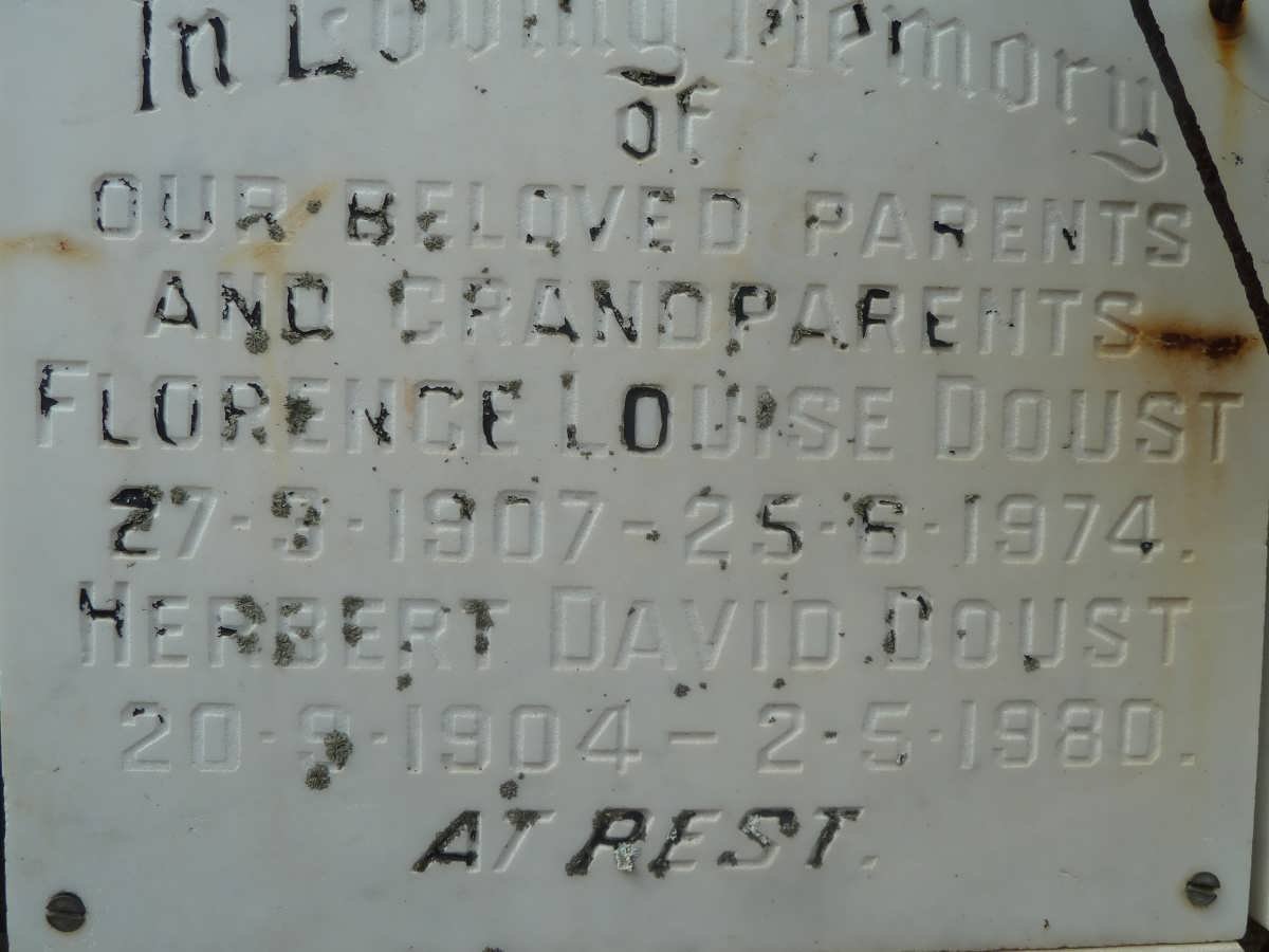 DOUST Herbert David 1904-1980 &amp; Florence Louise 1907-1974