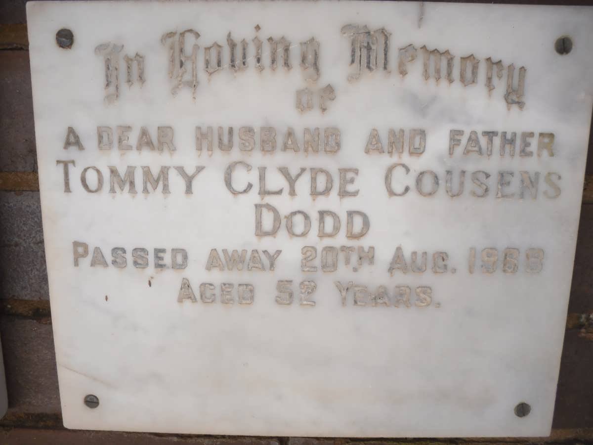 DODD Tommy Clyde Cousens -1968