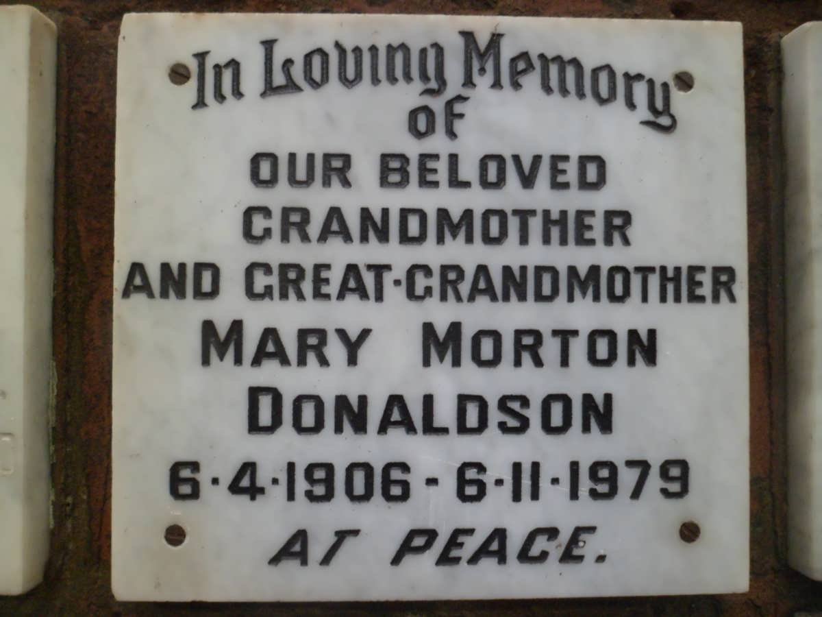 DONALDSON Mary Morton 1906-1979