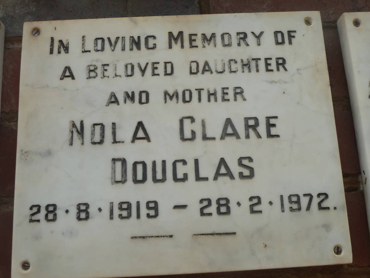 DOUGLAS Nola Clare 1919-1972