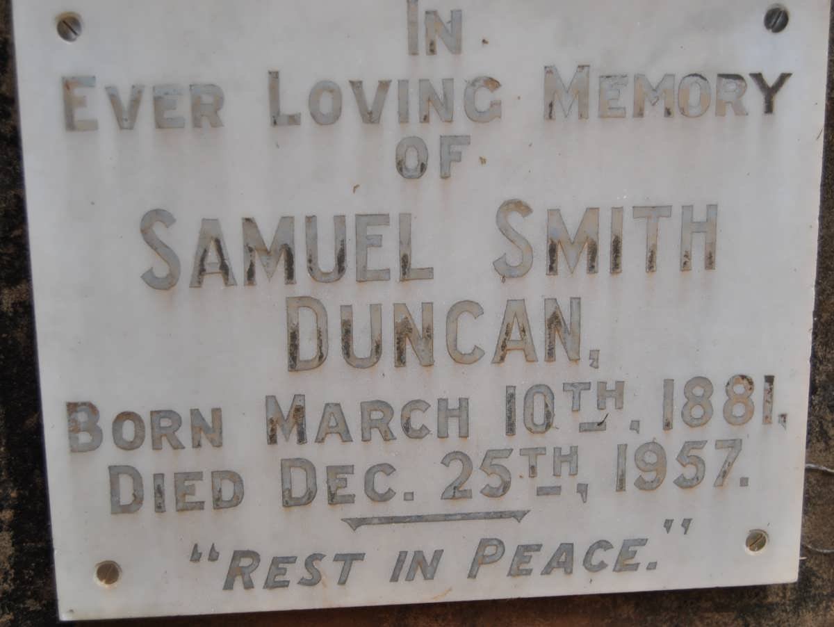 DUNCAN Samuel Smith 1881-1957