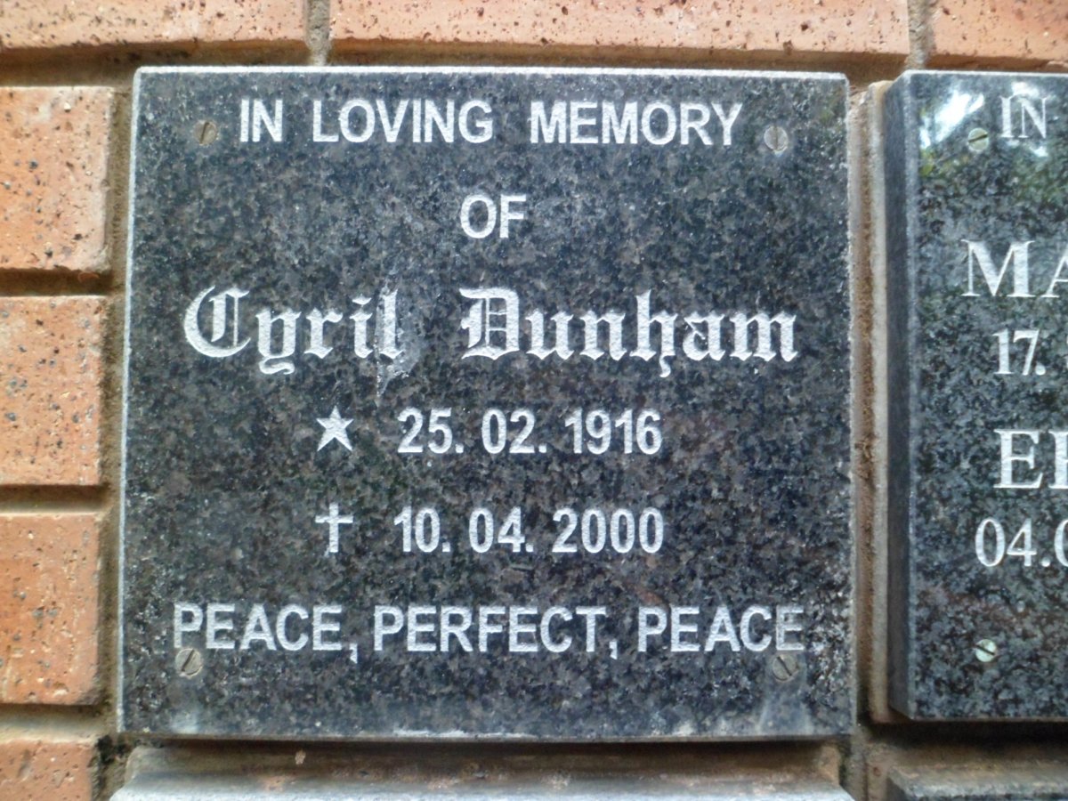 DUNHAM Cyril 1916-2000