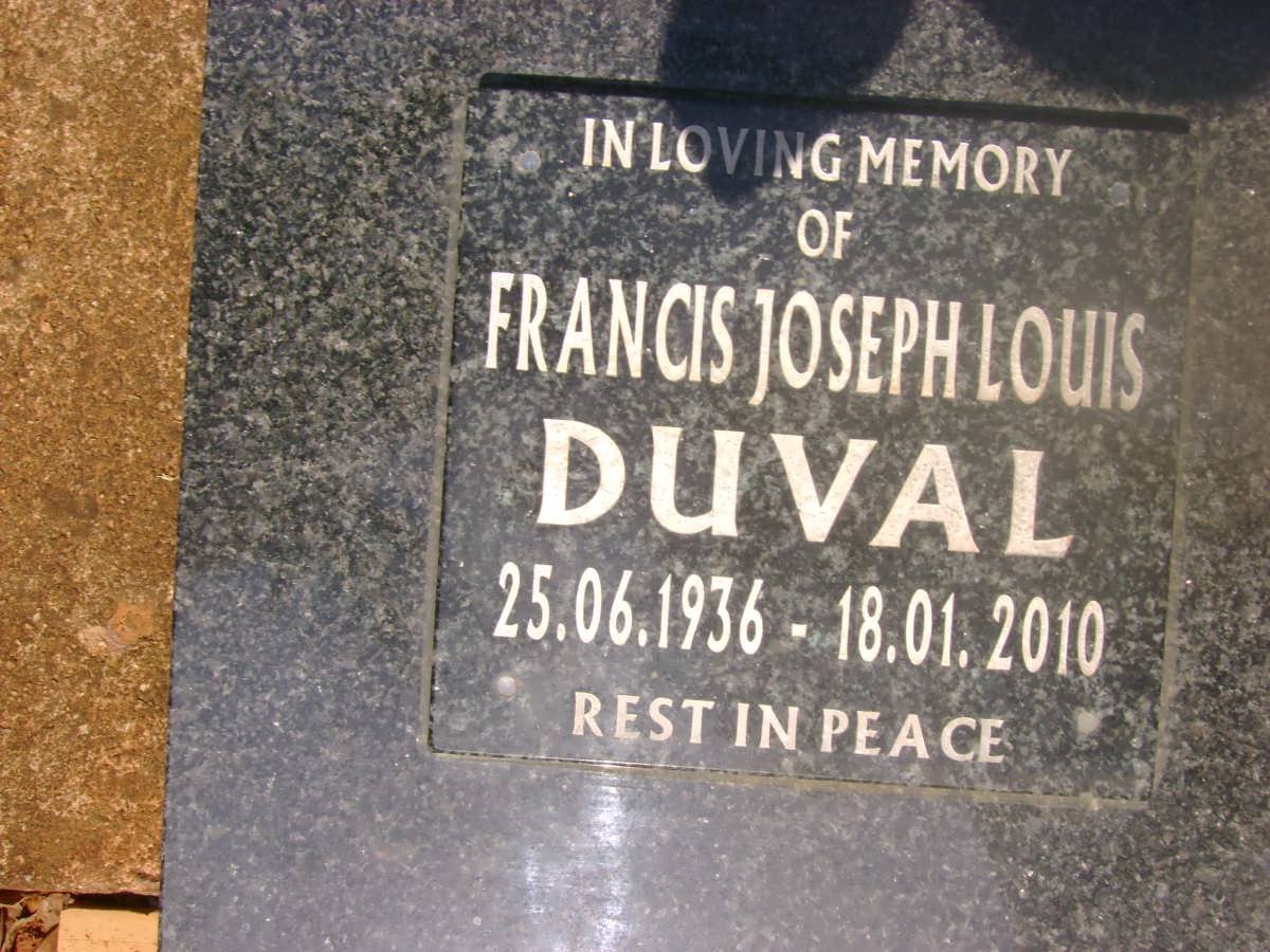 DUVAL Francis Joseph Louis 1936-2010