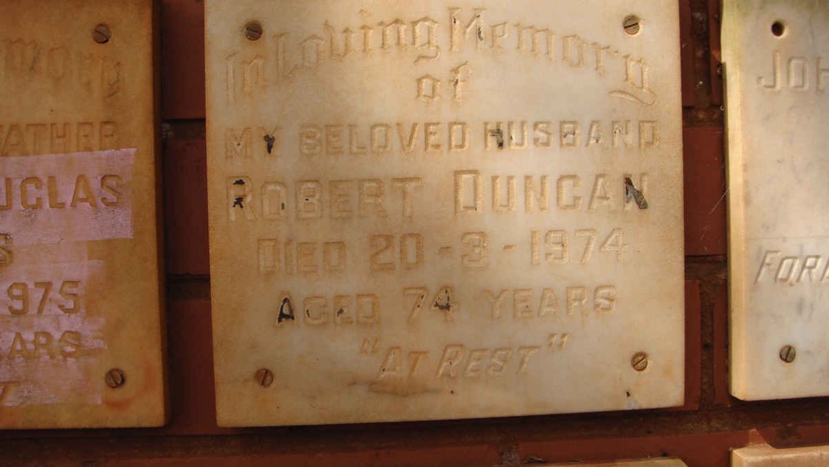 DUNCAN Robert -1974