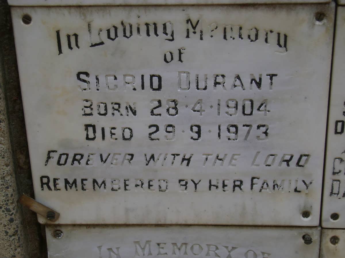 DURANT Sigrid 1904-1973