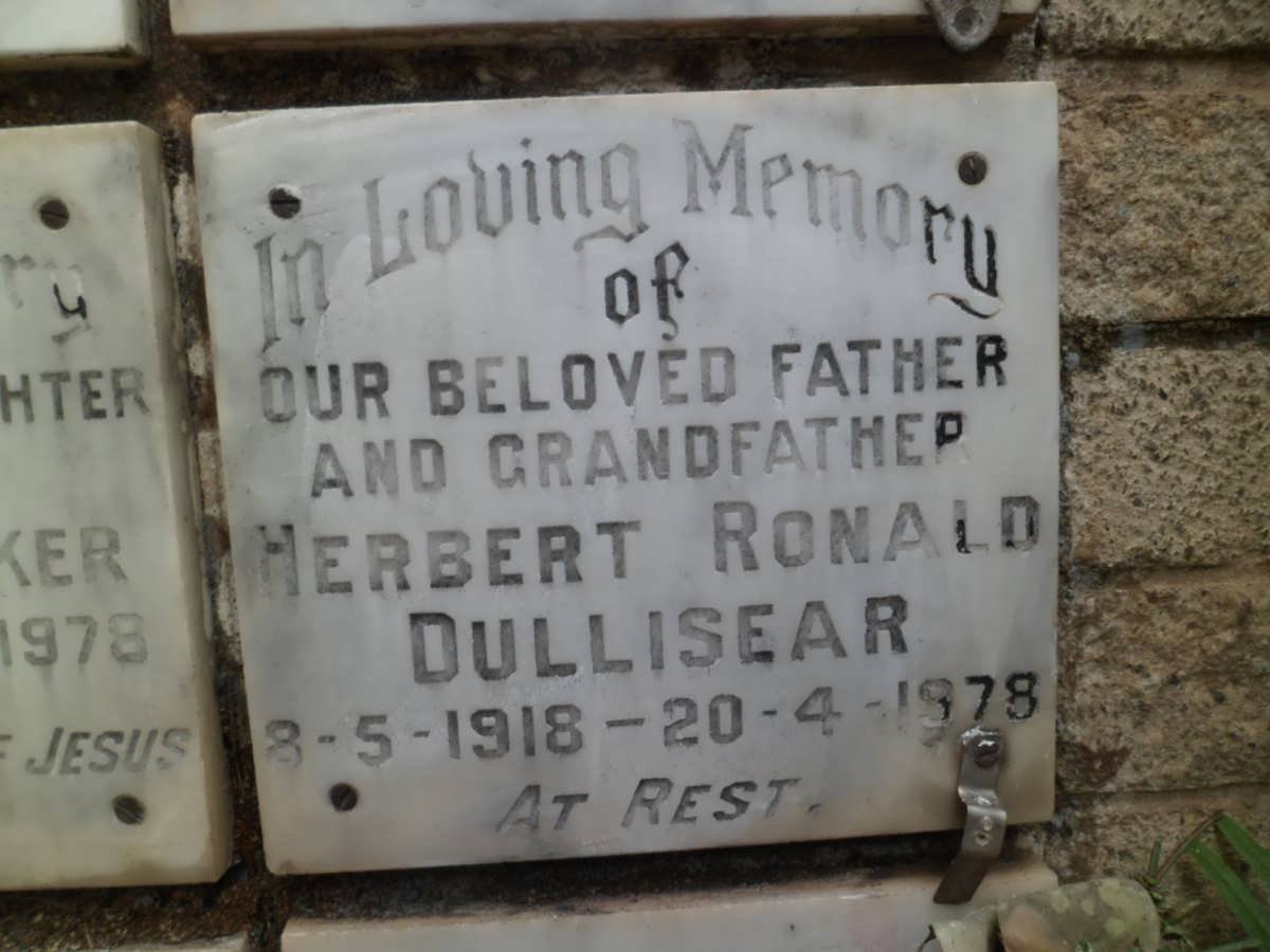 DULLISEAR Herbert Ronald 1918-1978