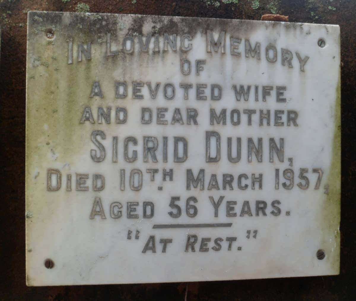 DUNN Sigrid -1957