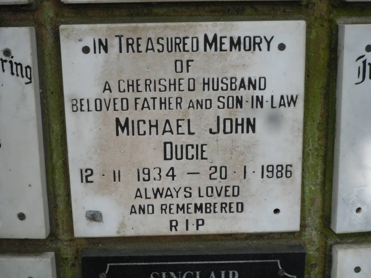 DUCIE Michael John 1934-1986