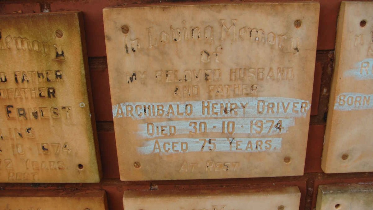 DRIVER Archibald Henry -1974