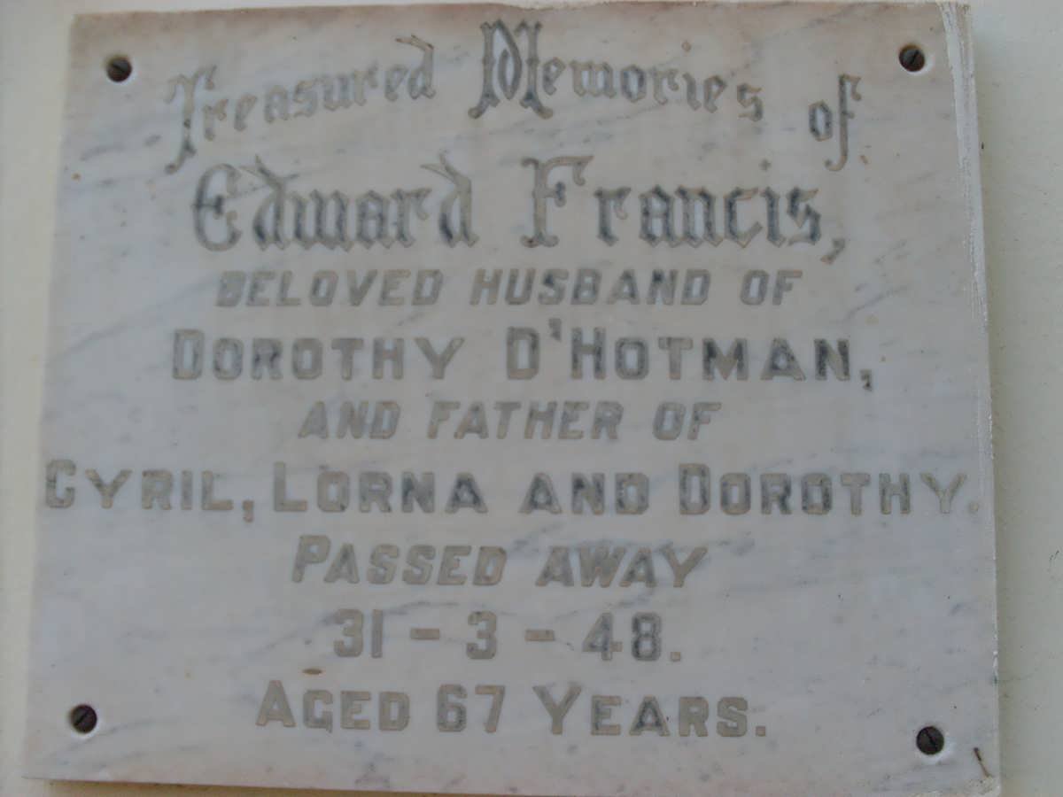D'HOTMAN Edward Francis -1948