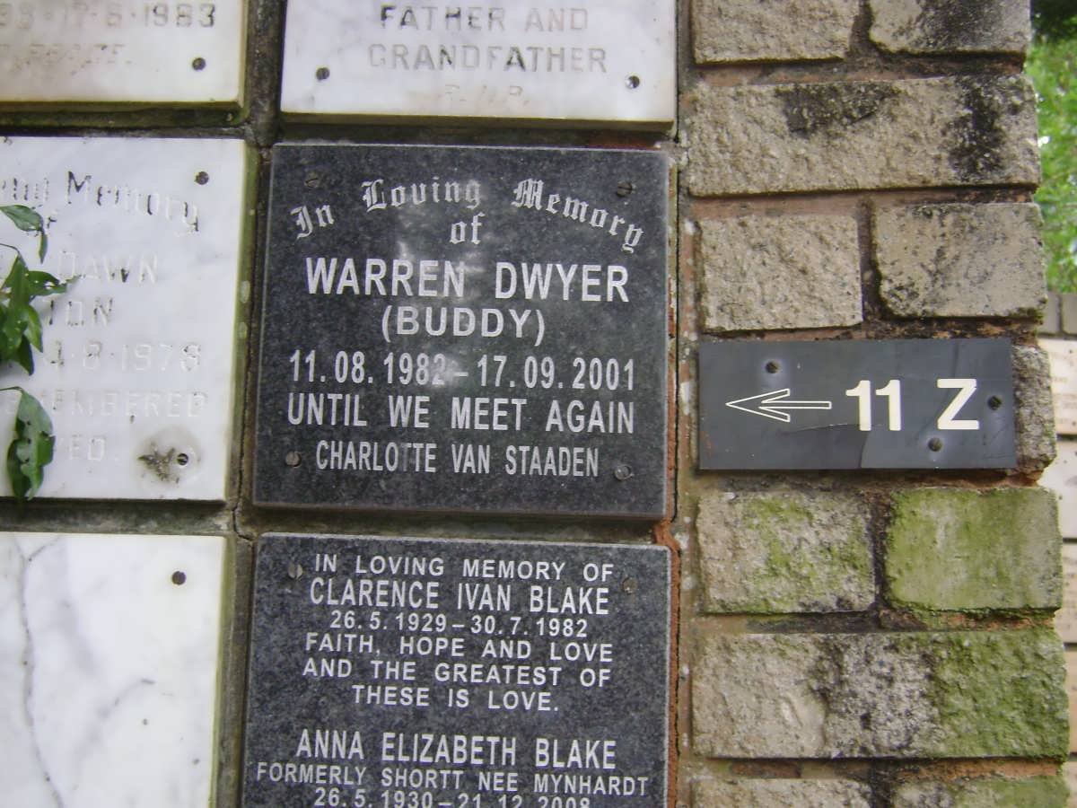 DWYER Warren 1982-2001