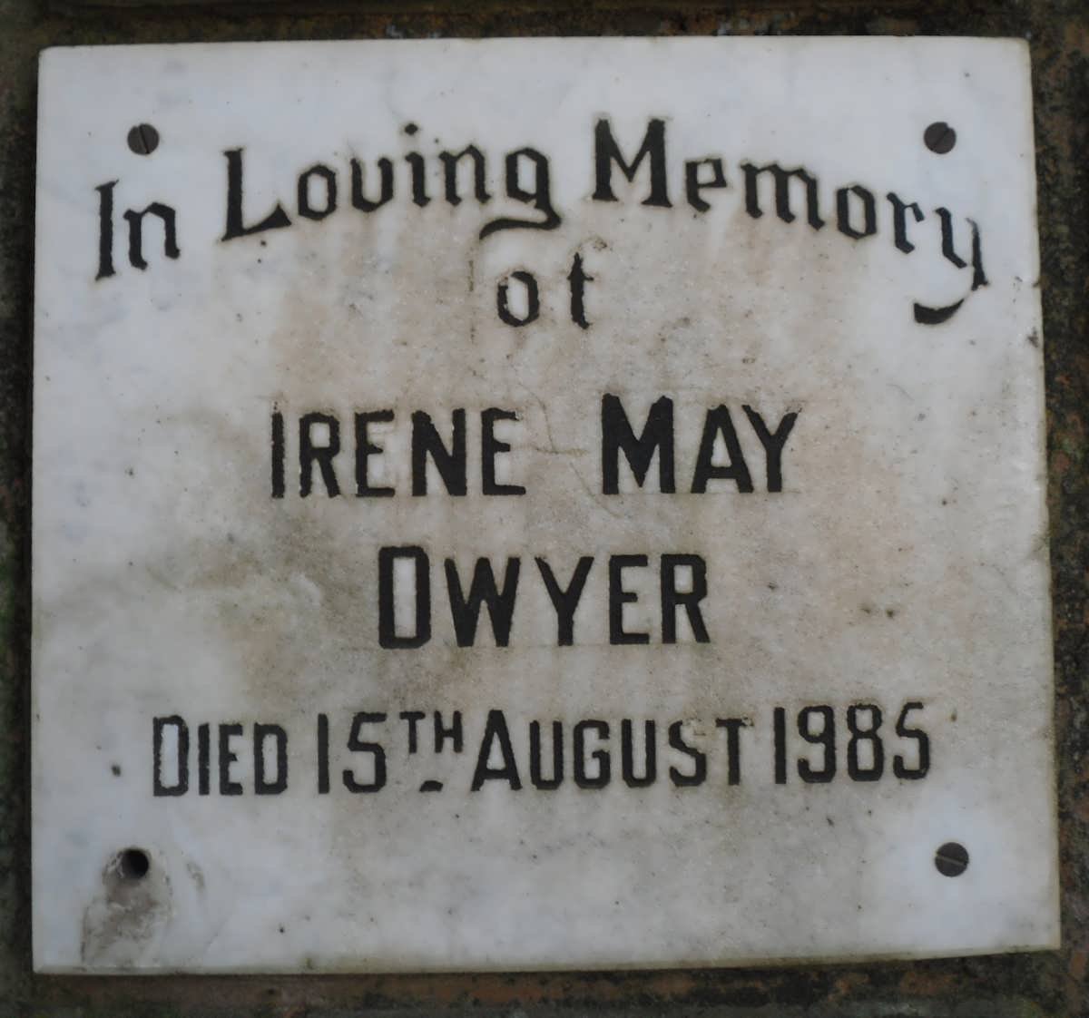 DWYER Irene May -1985
