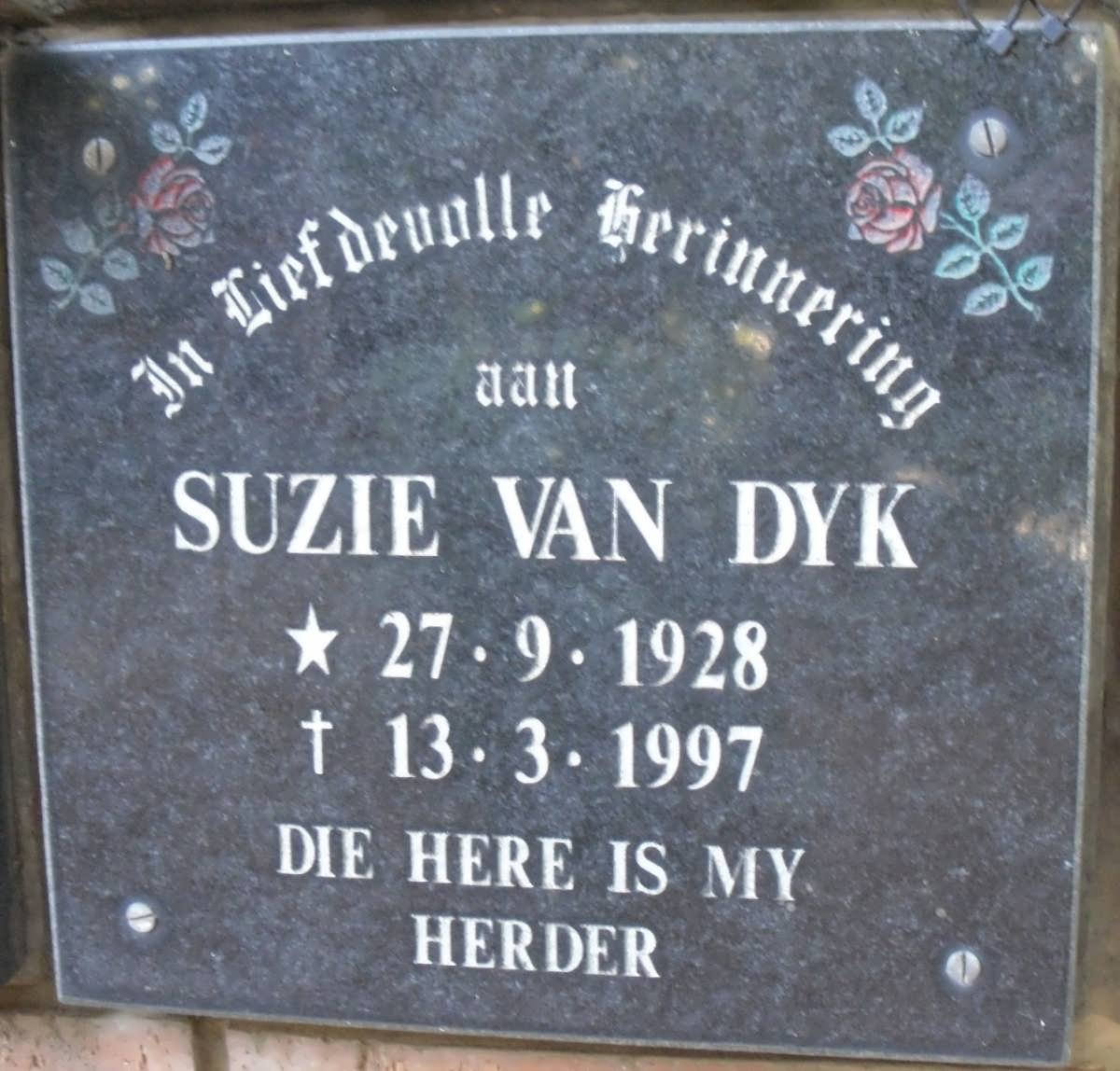 DYK Suzie, van 1928-1997