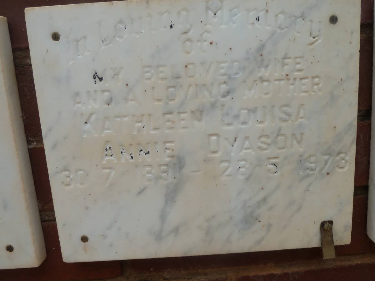 DYASON Kathleen Louisa Annie 1891-1973