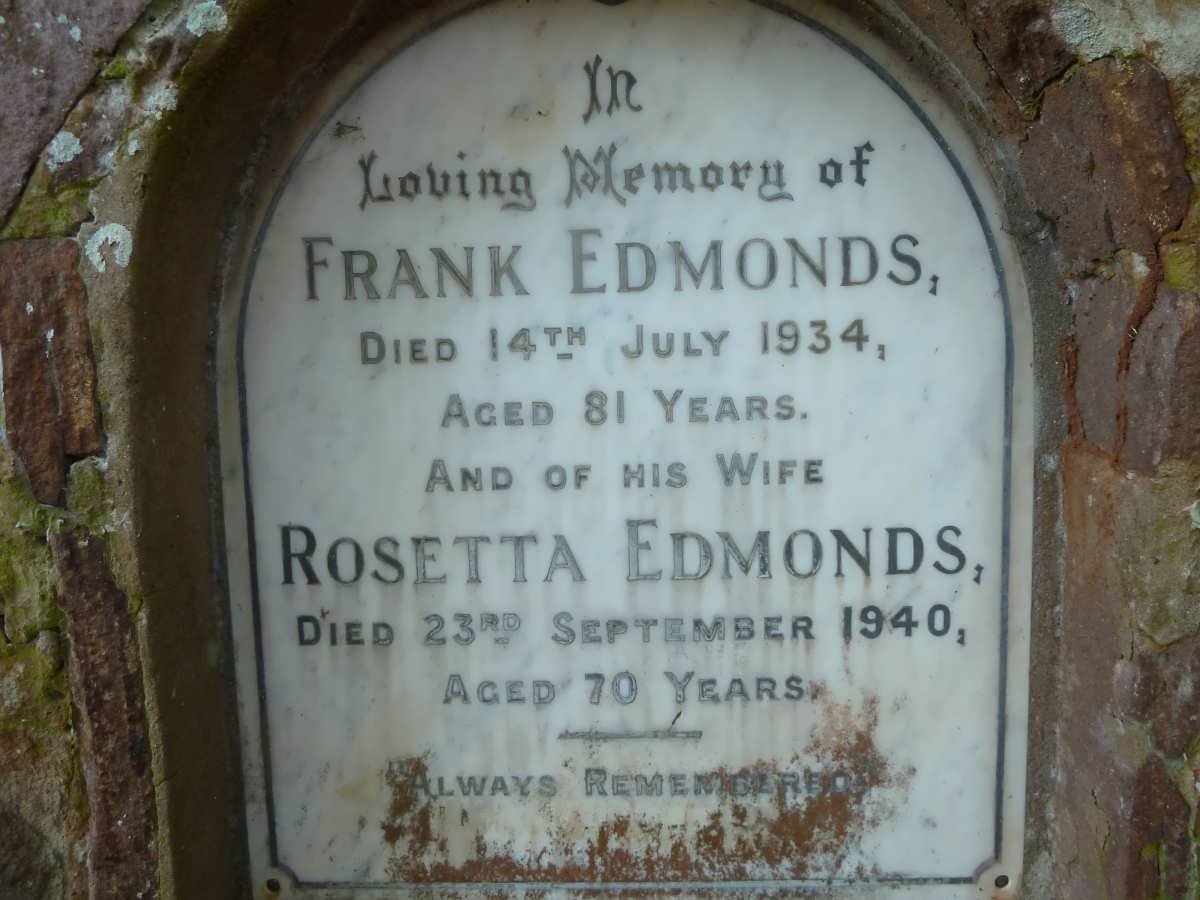 EDMONDS Frank -1934 &amp; Rosetta -1940