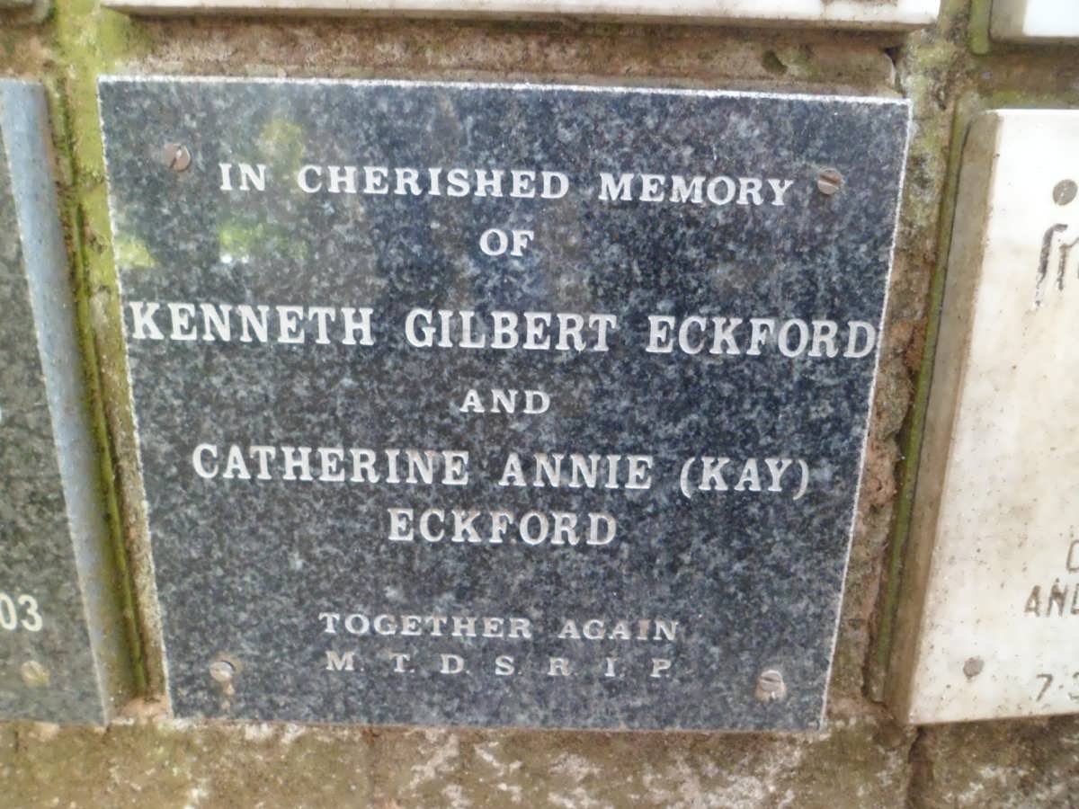 ECKFORD Kenneth Gilbert &amp; Catherine Annie