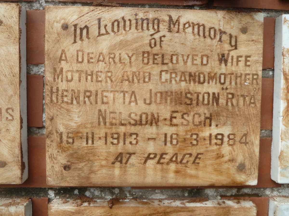 ESCH Henrietta Johnston, Nelson 1913-1984
