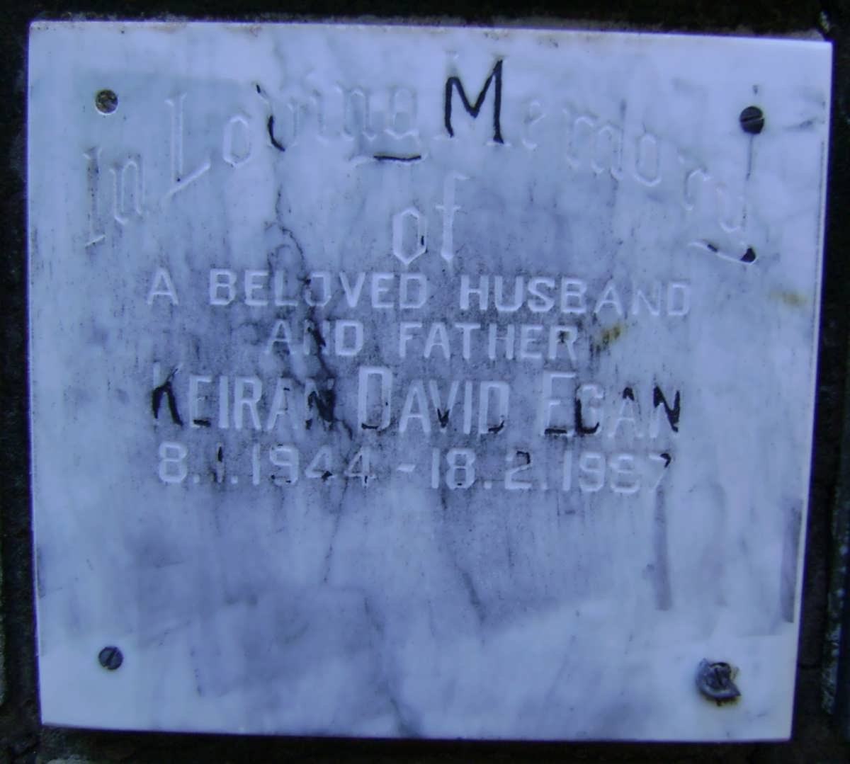 EGAN Keiran David 1944-1987