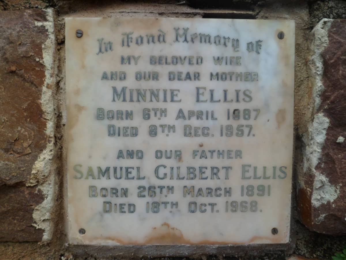 ELLIS Samuel Gilbert 1891-1968 &amp; Minnie 1887-1957